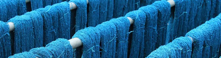 Dyeing blue yarn 