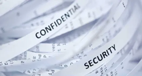 pile of paper confidential security